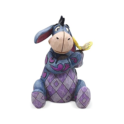 Image of Enesco Disney Traditions by Jim Shore Winnie The Pooh Eeyore Holding Butterfly Miniature Figurine, 3.25 Inch, Multicolor
