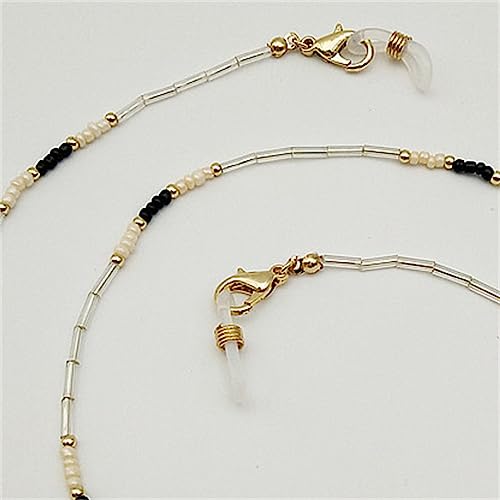 Collar de gafas de cadena de máscara de mujer colorida anticaída para lentes 4