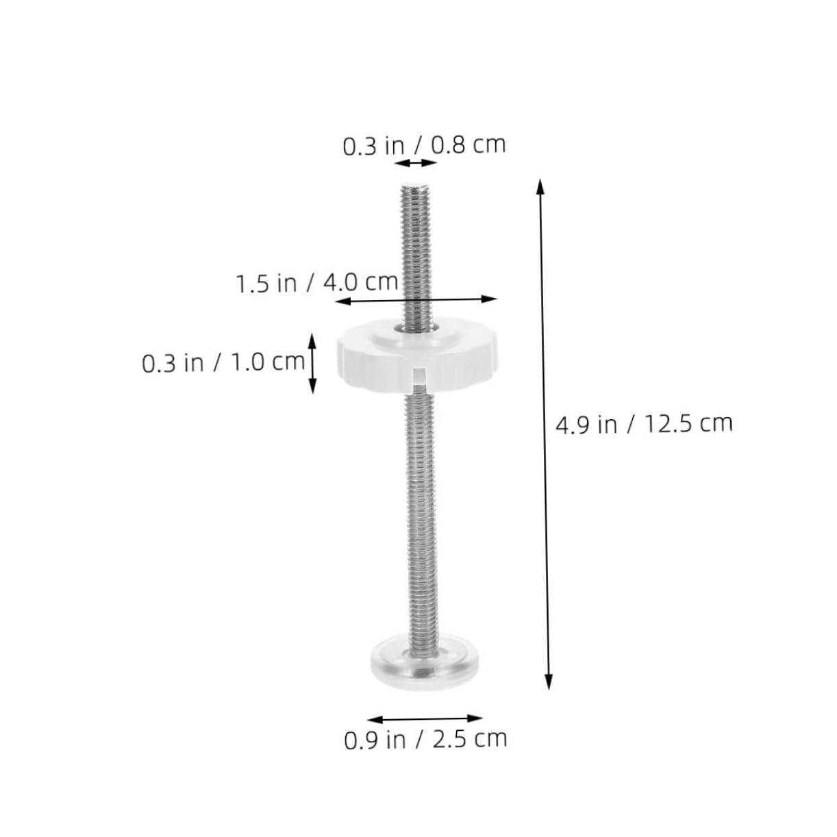 YARNOW 5 Ensembles Pièces De Balustrades De Porte Tiges Clé Partie Les Pièces Boulons Porte De Sécurité pour Bébé Ajustable Portes Grand Monté Enfant Alliage De Zinc Blanche 6 Pièces * 5