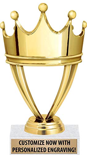 Golden Crown Trophies, 6" Gold Crown First Place Recognition Trophy, 1 Pack