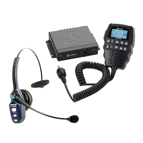 Image of Cobra 75 All Road Wireless CB Radio with BlueParrott B450-XT Noise Cancelling Bluetooth Headset - Dual-Mode AM /FM, Push to Talk Button, Bluetooth Connectivity, Black