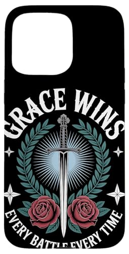 Grace Wins Every Battle Christian ストリートウェア スマホケース iPhone 15 Pro Max 用