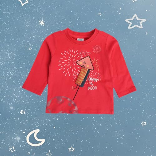 Image of miniklub Baby Collar Long Sleeve Knitted Cotton T-Shirt (Grey /Yellow Color)