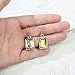Desnuage Moonstone Dangle Earrings Silver Rectangle Gemstone Drop Hypoallergenic Handmade Earrings for Women Trendy Fashion