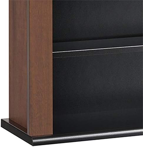 Prepac Double Wall Mounted Storage Cabinet, Cherry and Black