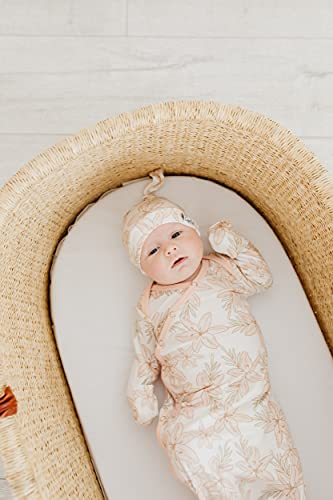 Copper Pearl Baby Beanie Hat Top Knot Stretchy Soft Kiana4