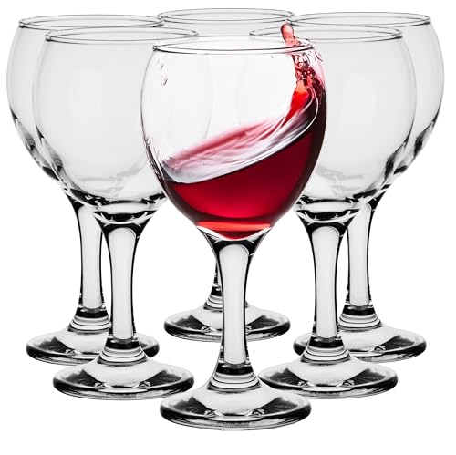 Glasmark KROSNO - Set di 6 bicchieri da vino, vetro con fondo colorato, calici da vino bianco, design originale, forma e stile unici, perfetto per casa, ristoranti