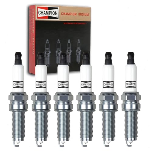 6 pc Champion Iridium Spark Plugs compatible with Jeep Wrang...