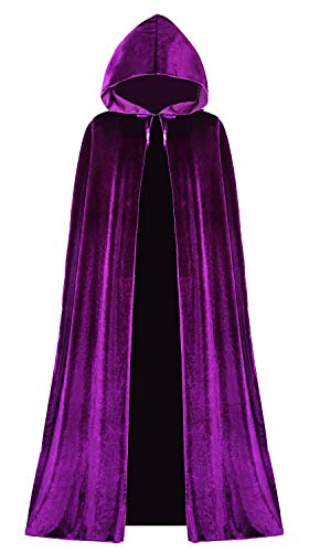 Lelike Raven Teen Sarah Sanderson Titans Costume Cape Purple Cloak with Hood Purple Hooded for Witch Costumes Halloween