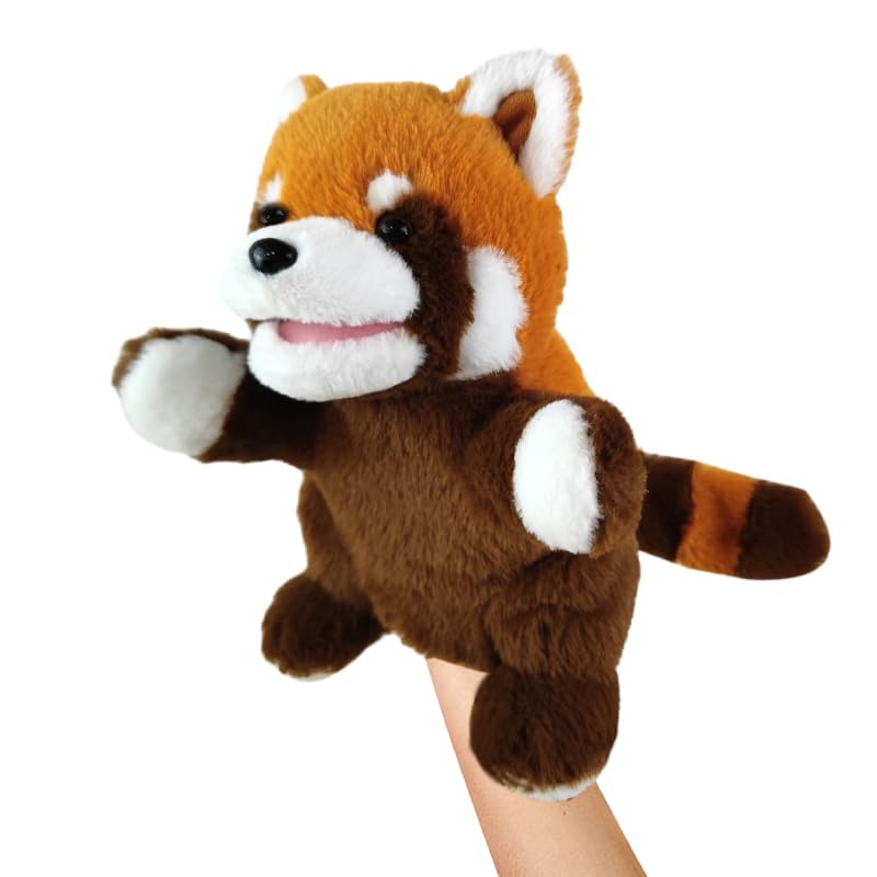 LOMTRATS 2026 Animal Hand Puppets for kids,Toddler Includes Wolf Tiger Lion Monkey So on Movable Open Mouths, Perfect for Storytelling,Teaching,Preschool,Birthday Gifts