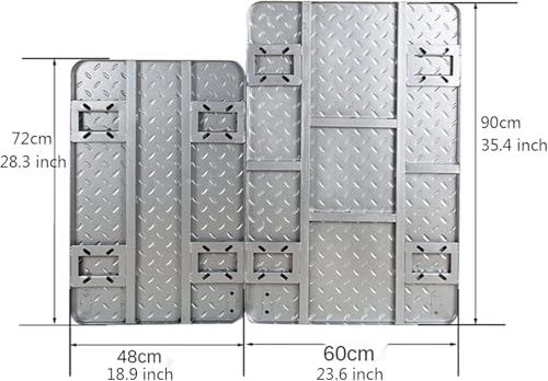 Carretilla de Plataforma Plegable con Ruedas y Asa Curvada miniatura 4