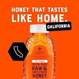 Nate's California 100% Pure, Raw & Unfiltered Honey - 16 oz. Squeeze Bottle - All-natural Sweetener