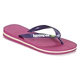 Havaianas Brasil Logo, Chanclas Unisex Adulto, Raspberry Rose New Purple, 39/40 EU