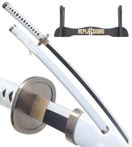 One Piece Katana en Bois Lame Decoration Sabre Wado Ichimonji Replique Zoro Epee Cosplay Deguisement + Presentoir en Bois Inclus