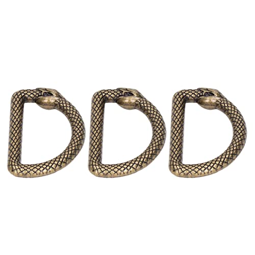 Anillos en D de Metal RiToEasysports de 20 piezas con patrón de serpiente para bolsos