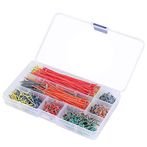 INNKER 840Pcs Jumper Wire Kit Dupont Wire Preformed Breadboard U-shape Solderless Flexible Jumper Cable Wires for Breadboard Prototyping Solder Circuits