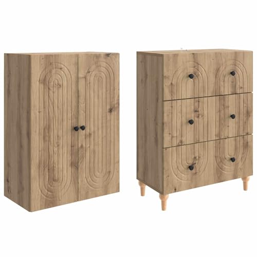 Juego de armarios de madera de 2 piezas modular de 66x34,5x90 cm para dormitorio 4