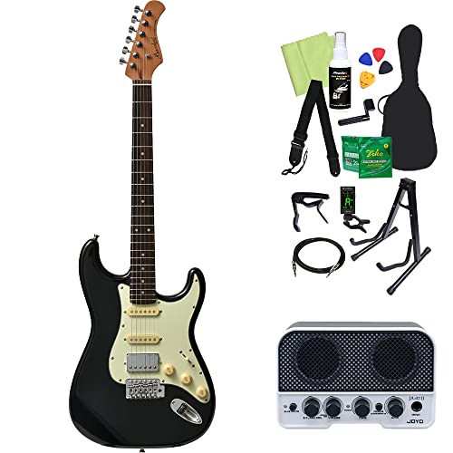 Bacchus BST-2-RSM/R エレキギター初心者14点セット【Bluetooth搭載ミニアンプ付き】 BLK ストラトタイプ バッカス