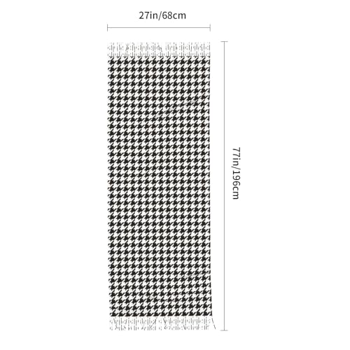 Scarf For Women Houndstooth Black And White Pashmina Shawl Wraps For Women Travel Scarves Evening Dresses With Tassels2