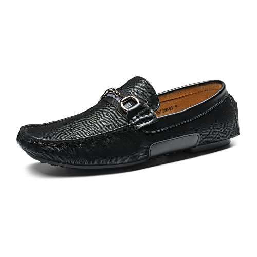 Bruno Marc Black Penny Loafers