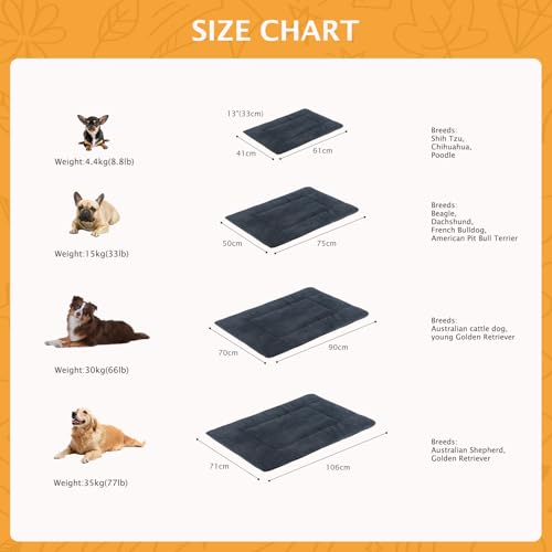 PET SPPTIES Hundebett Weiches und Warmes Matten Hundekissen Waschbarn kuschelig Umkehrbar Haustier Sofakissen PS085 (75X50 cm, Schwarz)