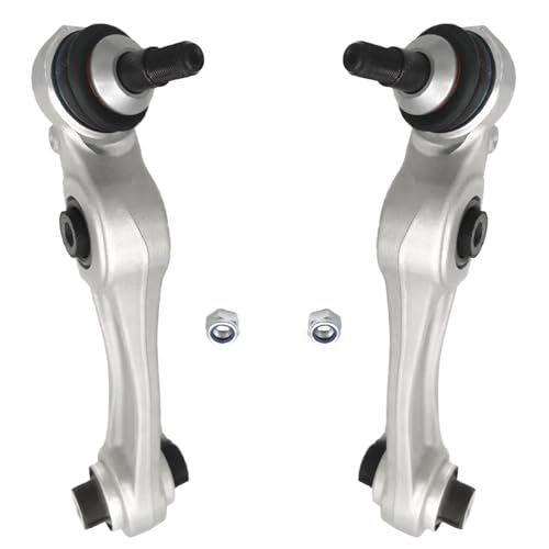 Image of Detroit Axle - 8pc Front End Kit for BMW 528i 535i 550i 535d, 640i 650i Gran Coupe ActiveHybrid 5, 4 Lower Forward Rearward Control Arms with Ball Joints 4 Outer Inner Tie Rods Replacement