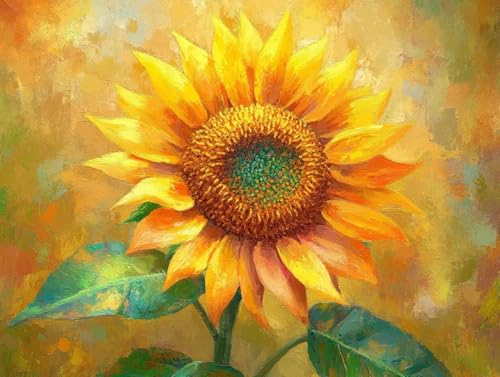 Peinture Numero Adulte 40x50cm décor tournesol abstrait 0F-913 pour débutants