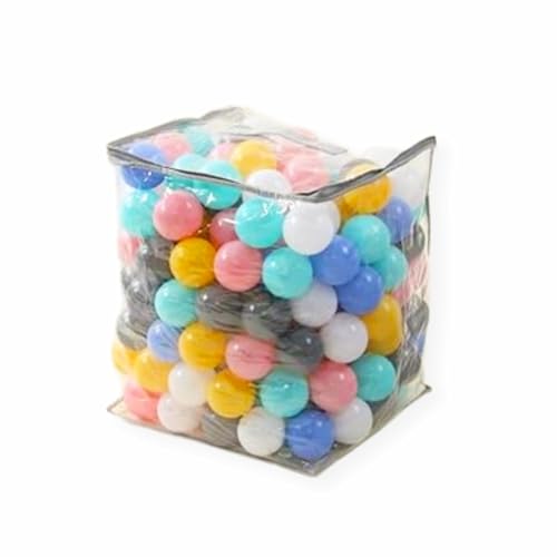 Ubaby 200 Bolas de Piscina Infantil 7cm - Bolas Certificadas CE para Niños - Bolas de Colores para Piscina - Bolsa de Transporte incluida cómoda para Llevar (Rosa/Perla/Gris/Colores)