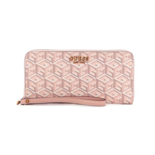 Image of Guess Women Monogram Rose Laurel Zip Around Wallet