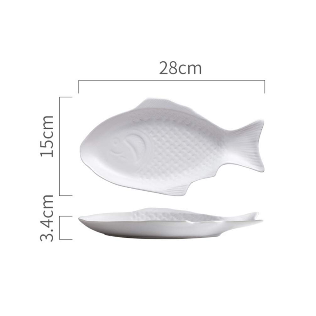 Plato for servir pescado de 11 pulgadas Plato con forma de pescado Plato de pescado Bandeja de comida de cerámica Platos de cena Bandejas for servir de porcelana for aperitivos de carne Postr