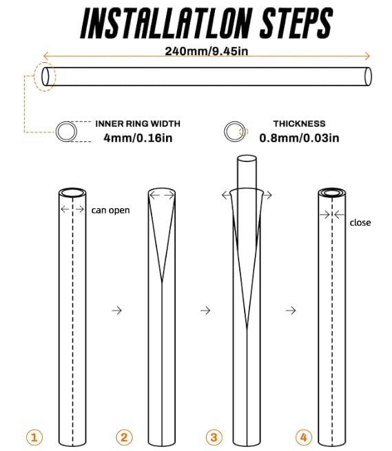 Bike Spoke Skins Covers - 72Pcs Universal Motorcycle Wheelchair Wheel Wrap, Dirt Bike Spoke Skin, Pipe Trim for 8"-21" Rims Decoration Protector CRF50 CRF125 CRF150 CRF250 CR50 (Red)