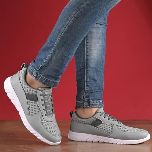 Image of Centrino Lightweight Sneakers for Men | Shoes for Man Stylish | Casual Breathable Lace-Up Canvas Walking Shoes | Cushioned Insole for All-Day Comfort | Anti-Skid Sole | Comfortable Mens Shoes Daily (6822)