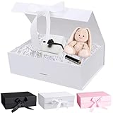 Caja Regalo con Lazo Cinta, Magnética Cajas de Regalo con Tapa, Plegable Caja...