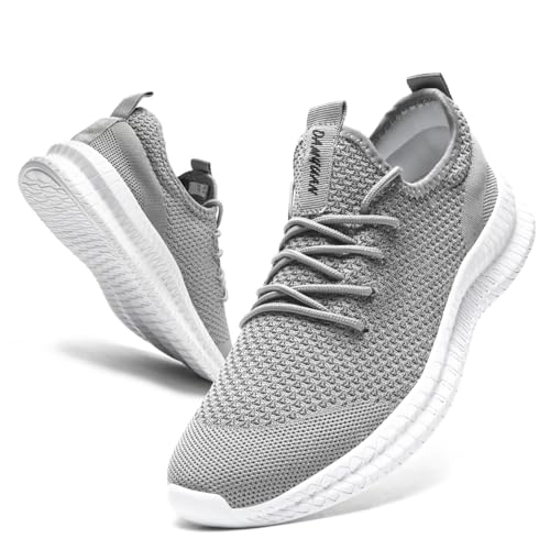 Image of DLWKIPV Mens Slip On Shoes Tennis Walking Gym Athletic Running Fashion Sneakers Workout Footwear Casual Sport Outdoors Breathable Knitted Mesh Lightweight