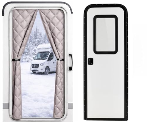 Thermal Insulated RV Door Cover – Magnetic Closure for Draft-Free