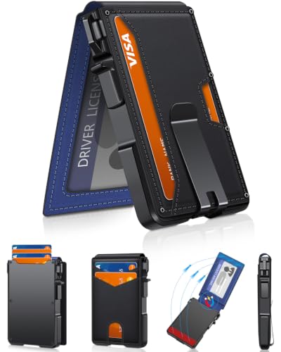Image of Wallet for Mens Minimalist Wallet 9-13 Cards RFID Blocking Slim Wallet