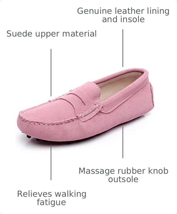 Image of ANUFER Women's Classic Suede Penny Loafers Comfort Handmade Slipper Moccasins