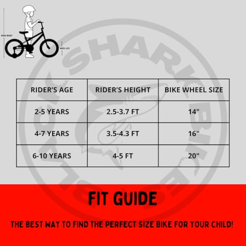 Image of BLACK SHARK Aqua Bikes for Kids Bike Brake | Bicycle for Boys & Girls | Frame | 90% Pre-Assembled |