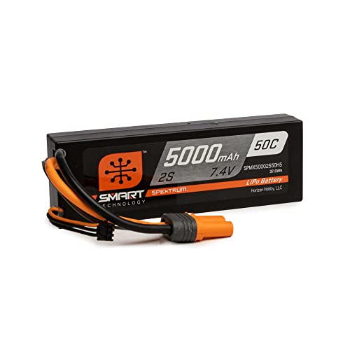 Spektrum 7.4V 5000mAh 2S 50C Smart Hardcase LiPo Battery: IC5, SPMX50002S50H5 by Spektrum - Used condition - US$36.39