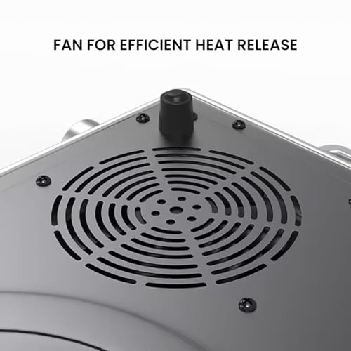 Image of Dyanora 2200W Infrared Cooktop with Crystal Glass Touch Panel | 4 Pre-Set Modes (Stir-fry, BBQ, Hot Pot, Steam) | Adjustable 60C - 600C | Digital Time & Watt Display | Classic Silver Design