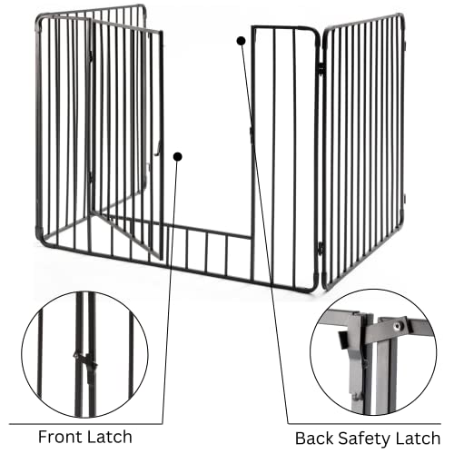 Überragend qualitativ hochwertiger Feuerschirm / Kamin Gitter H76cm Feuerschirm mit einer kindersicheren Verriegelung von Crannog