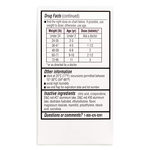 Rite Aid Children's Pain Relief Acetaminophen, Bubble Gum Flavor, 160 Mg - 24 Ct | Kids Pain Reliever | For Children Ages 2-11 Years | Acetaminophen Chewable Tablets | Aspirin & Ibuprofen Free #TOP4