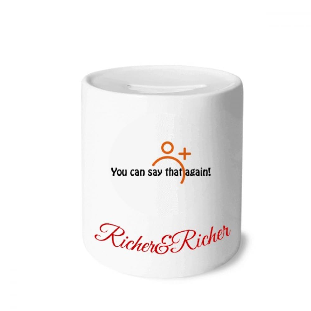 no/noAllow Comtment Language Habits Rich and Rich Bank Saving Box Coin