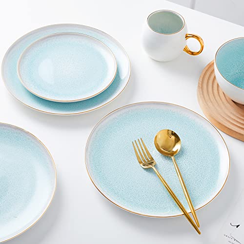 Stone Lain Josephine Porcelain Dinnerware Set, 16-Piece Service for 4, Mint - Image 7