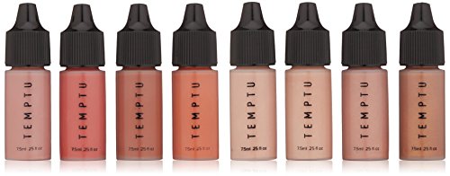 TEMPTU Perfect Canvas Airbrush Blush & Highlighter Starter Set: Long-Wear Makeup, Buildable Formula for All Skin Types | Includes 4 Blushes & 4 Highlighters