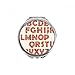 Flower The letter A-Z Pattern Hand Compact Mirror Round Portable Pocket Glass