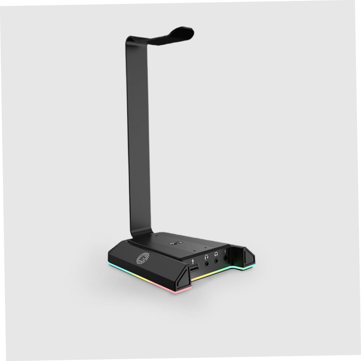Cabilock Supporto per Cuffie da Gioco da Scrivania Porta USB e Rgb Nero | Abs, Ricarica Rapida e Alimentazione ad Alta Potenza, Base Stabile per Mouse e Tastiera