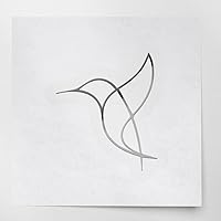 Vista 1 de ANDstic506660SI - Calcomanías de vinilo personalizadas (plata metálica) (juego de 2) calcomanías de vinilo resistentes a la intemperie para laptop