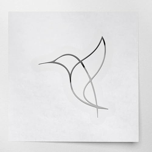 ANDstic506660SI - Calcomanías de vinilo personalizadas (plata metálica) (juego de 2) calcomanías de vinilo resistentes a la intemperie para laptop,