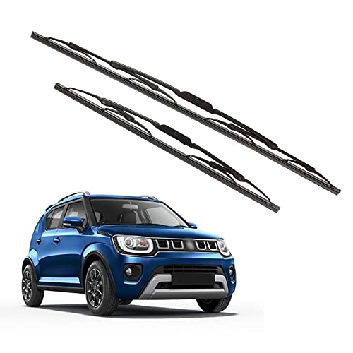 Image of Kylo Windshield Wiper for IGNIS /Conventional and Traditional Metal Type Windshield Water Repellency Scratch Proof Metal Wiper Blades Suitable for IGNIS (Driver Side - 21 inch, Passenger Side - 18 inch)